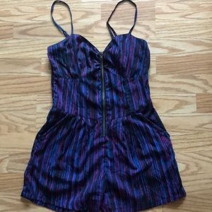 Multicolored (purple/blue/black) Billabong romper